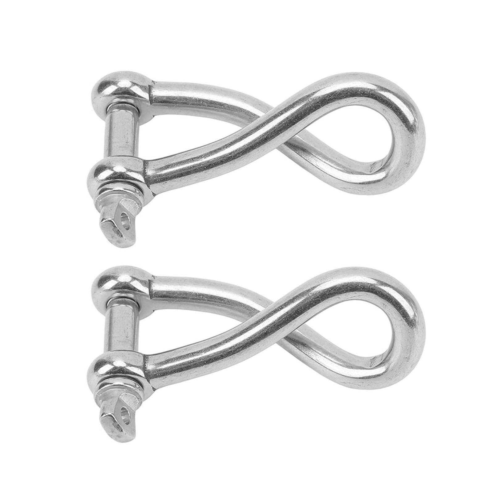 Xchon Verdrehter Edelstahl-Bügelverbinder, geeignet für Marine-Einsatz, salzwasserbeständig, Hardware-Handhabung, Takelage, 6 mm von Xchon