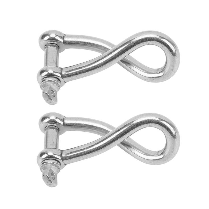 Xchon Verdrehter Edelstahl-Bügelverbinder, geeignet für Marine-Einsatz, salzwasserbeständig, Hardware-Handhabung, Takelage, 6 mm von Xchon