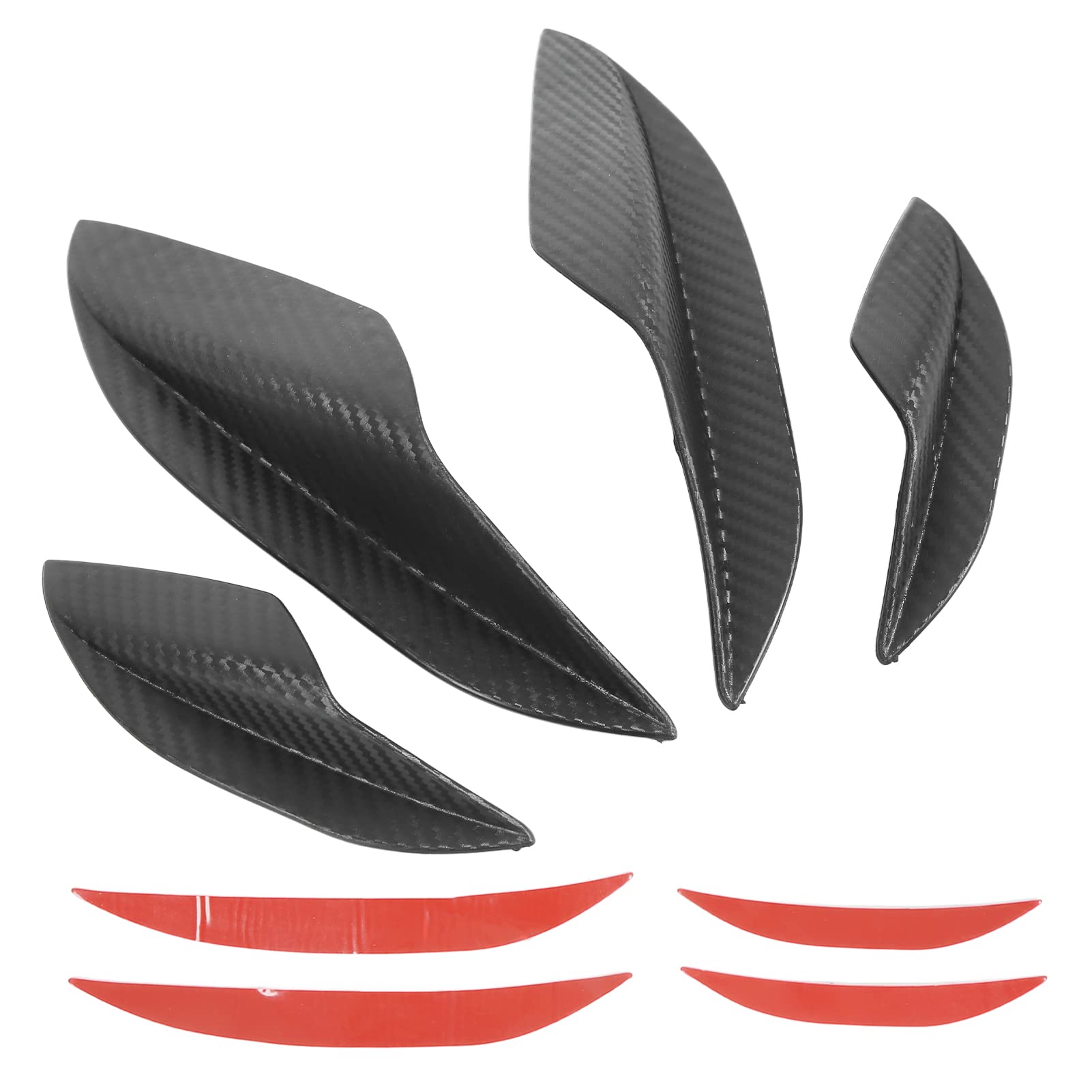 Xeamotor Stoßstangenflosse, Auto-Frontstoßstangen-Seitensplitter Canards Lip Spoiler Deflector Ersatz für Mitsu (Kohlefaser-Stil) von Xeamotor