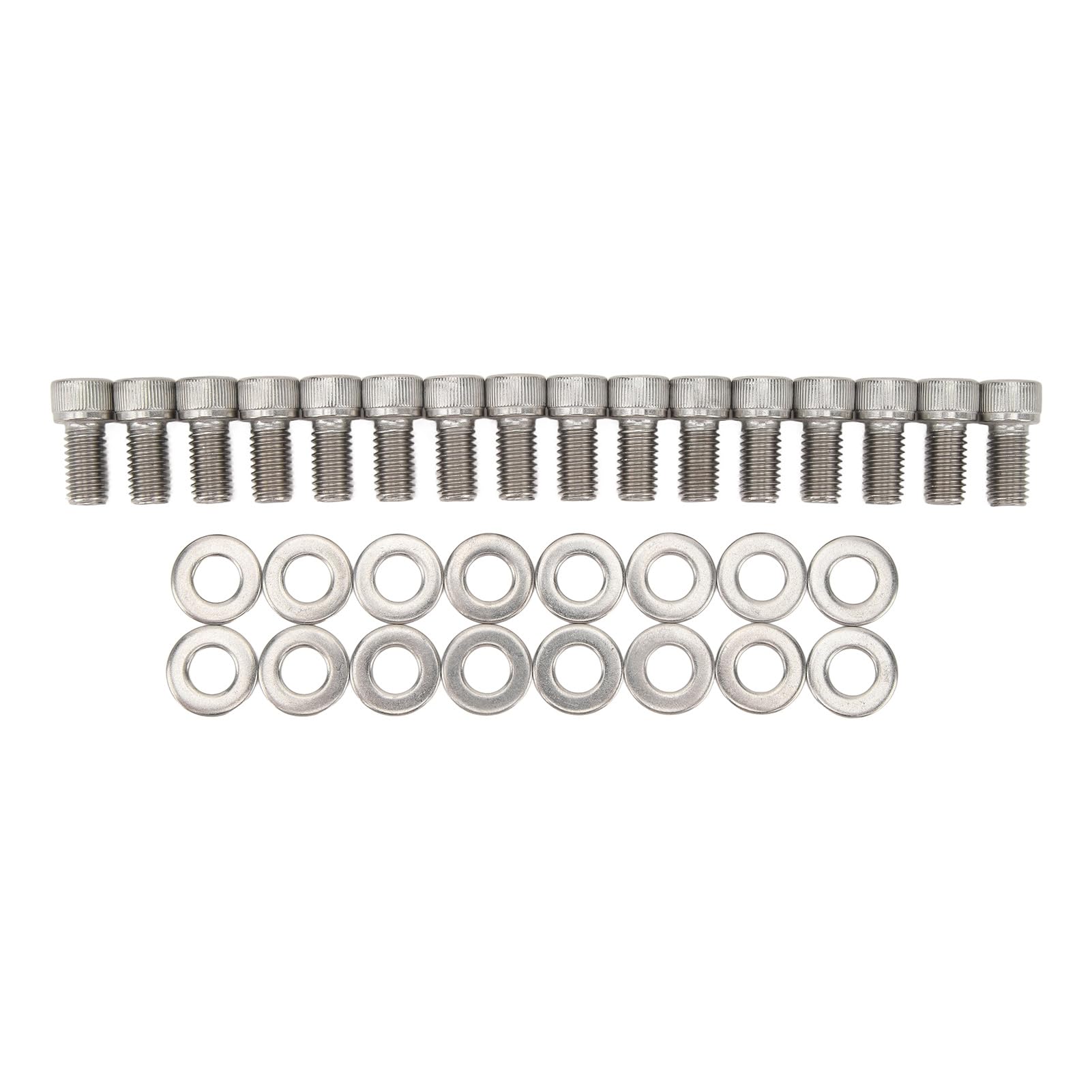 Xeamotor Zylinderkopfschrauben-Set aus Edelstahl, Ersatz für Small Block SBF 260 289 302 351W 351M 400M 351C, 16 Stück von Xeamotor