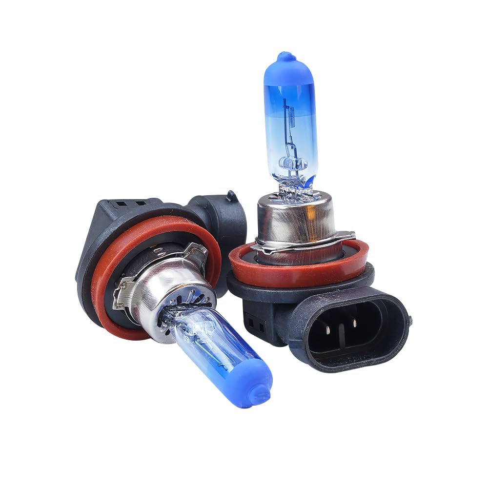 H9 Xenon-Look Halogenlampe 4500K Premium Blau | E-geprüft für Straßenverkehr | 500h Lebensdauer | Original-Halogen Leistung | Autoscheinwerfer Lampen Set von Xenonlook