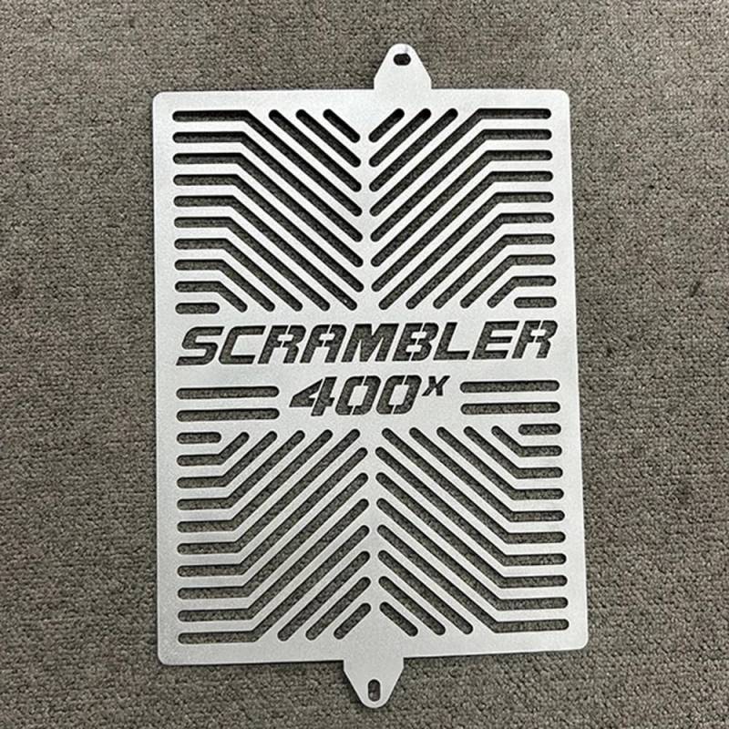 Kühlergrill-Schutzabdeckung, kompatibel mit Triumph Scrambler 400X 2024 Motorrad-Netzschutz (Silber) von Xerial