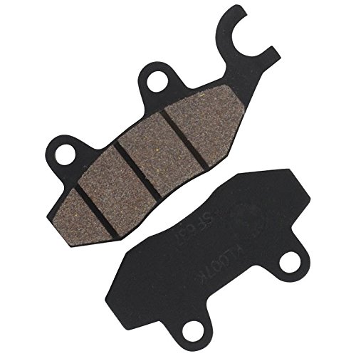 Xfight-Parts Bremsbelag Satz hinten rechts mit Widerlager links für Doppelkolben Bremszange A 96.6x41.9x8mm B 76.9x41.9x8mm 701906 für Daelim VJ 125 Roadwin von Xfight-Parts