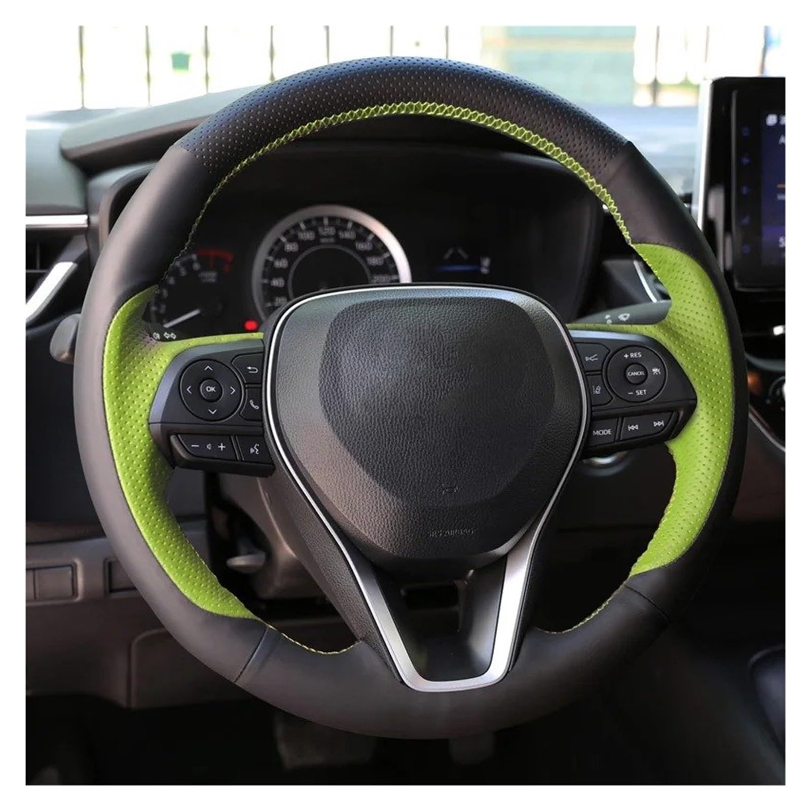 Auto Lenkradbezug Auto Lenkrad Abdeckung Für Toyota Für Camry Für Avalon Für Corolla Für Highlander Für Wildlander Auto Zubehör Lenkradabdeckungen(Green) von Xgupxuc