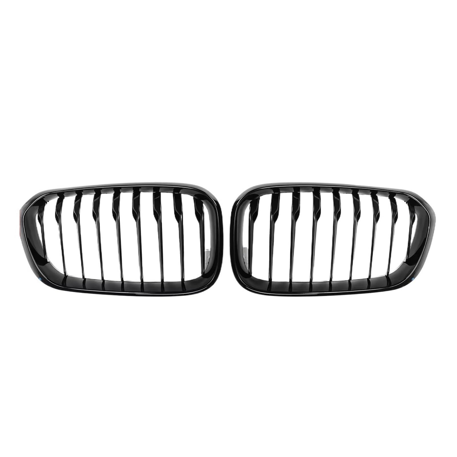 Doppelsteg Nieren Vorne Grill 1 Paar Für 1-Serie F20 F21 2015 2016 2017 Niere Raring Kühlergrill Glänzend Schwarz Grill Auto Vorderen Stoßfänger Sport Lamellen Kühlergrill Grill Front von Xgupxuc