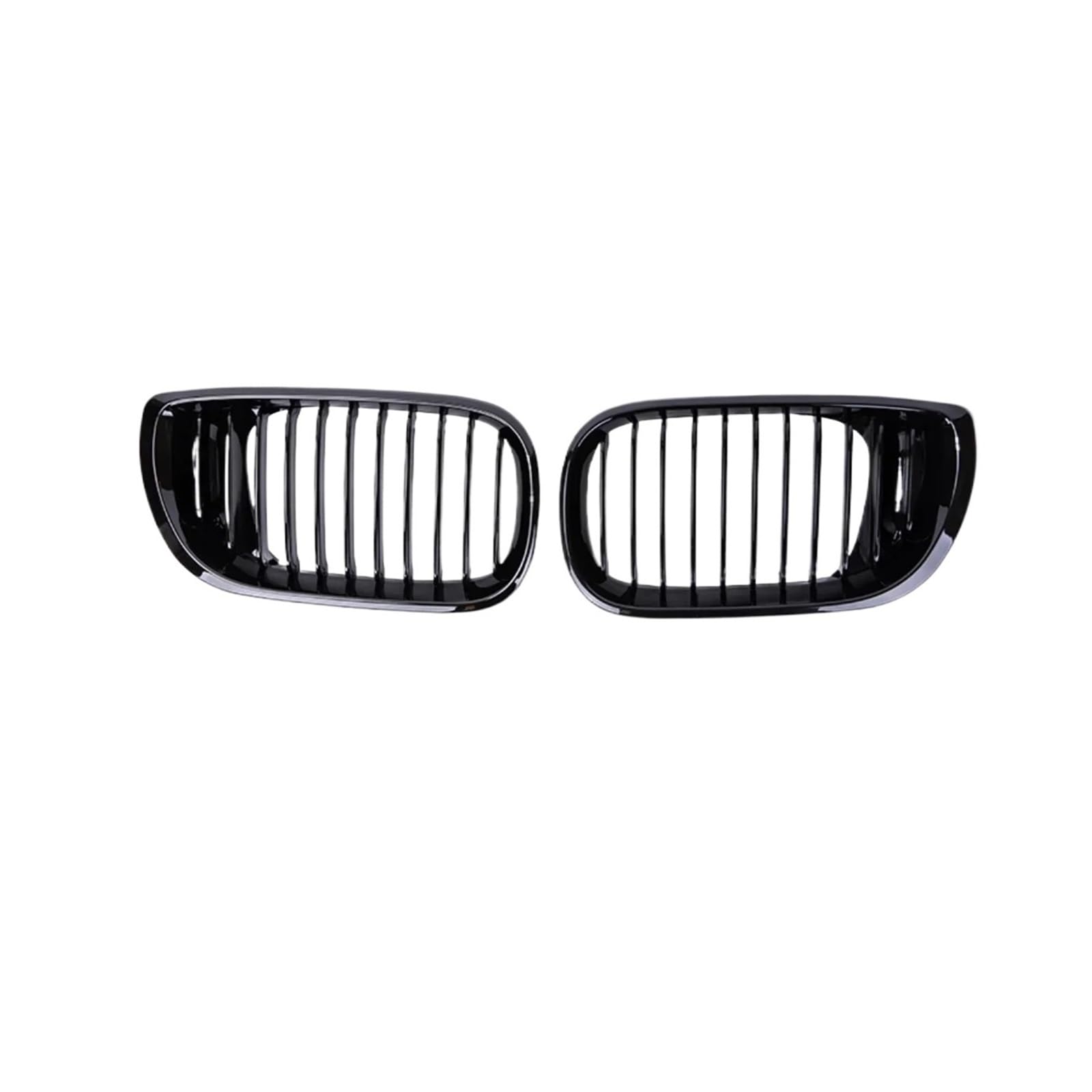 Doppelsteg Nieren Vorne Grill 1 Paar Für 3 Serie E46 Limousine 4 Tür 320i 350i 2002 2003 2004 2005 Auto Vorderen Stoßfänger Racing Grille Einzelnen Lamellen Niere Grill Grill Front(Glossy Black) von Xgupxuc