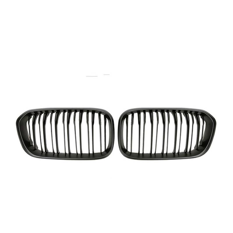 Doppelsteg Nieren Vorne Grill 2 Stück Für F20 F21 LCI 120i 1Serie 2015 2016 2017 Auto Vorderen Stoßfänger Nieren Grills Doppel Lamellen Linie Ersatz Grill Racing Grille Grill Front(Matt-schwarz) von Xgupxuc