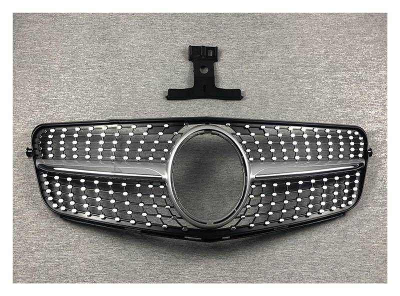 Doppelsteg Nieren Vorne Grill Diamant Stil Frontgrill Racing Grill Styling Facelift Für Benz C W204 C43 C300 C200 C250 C350 C180 2007 2008 2009 2010 2011 2012 2013 2014 Grill Front(Chrome Silvery) von Xgupxuc