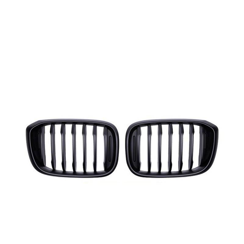 Doppelsteg Nieren Vorne Grill EIN Paar Frontnierengitter 1 Lamellen Einzellinie Auto-Styling Renngitter Für 3 4 X3 X4 G01 G02 G08 2018 2019 2020 2021 Grill Front(Matt-schwarz) von Xgupxuc