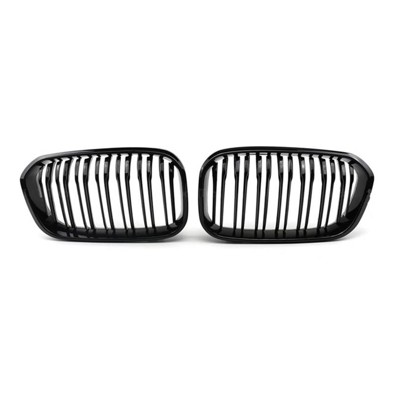 Doppelsteg Nieren Vorne Grill Für 1er F20 F21 LCI 2015 2016 2017 2018 2019 Frontgrill Vorne Mitte Kindey Doppellamellen-Design Stil Grill Ersatzgrill Grill Front von Xgupxuc