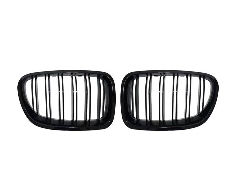 Doppelsteg Nieren Vorne Grill Für 5 Series F10 F11 F18 520d 530d 540i 2010 2011-2017 Auto Glanz Schwarz Nierengrill Doppellamellen Racing Grill Ersatzteil Front Kühlergrille Grill Front von Xgupxuc