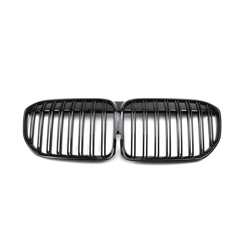 Doppelsteg Nieren Vorne Grill Für 7 Series G11 G12 730i 740i 750i 740e 730d 2020-2022 Auto Vorderen Stoßfänger Nierengrill Haube Racing Grills Glänzend Schwarz Grill Front(2-Slat) von Xgupxuc