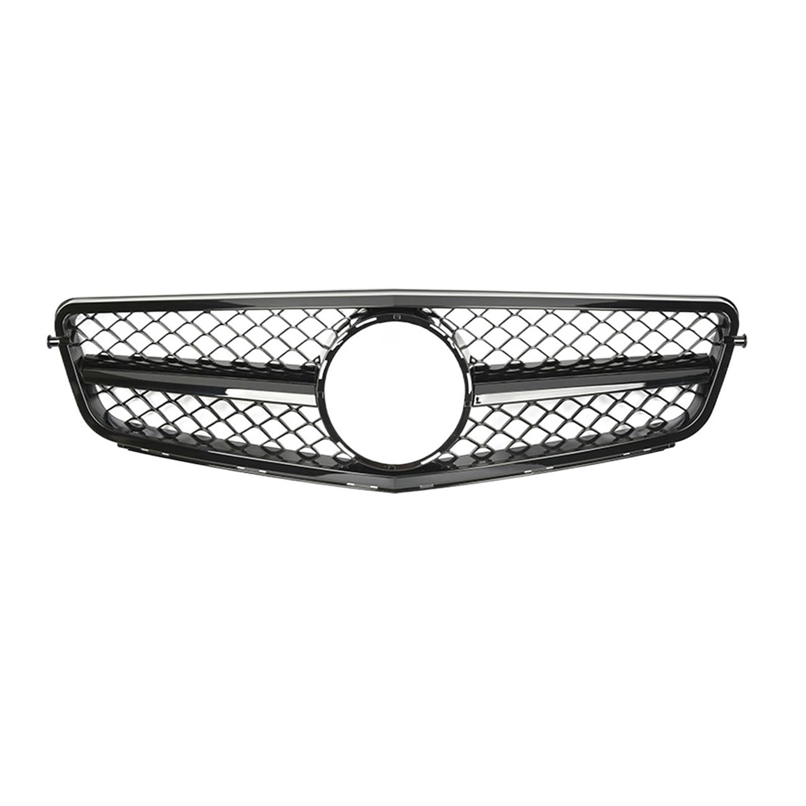 Doppelsteg Nieren Vorne Grill Für Benz C W204 C43 C180 C200 C250 C300 2007-2014 Match Frontstoßstangengrill Haubengrill AMG GT Diamant-Tuning Grill Front(AMG-Glossy Black) von Xgupxuc