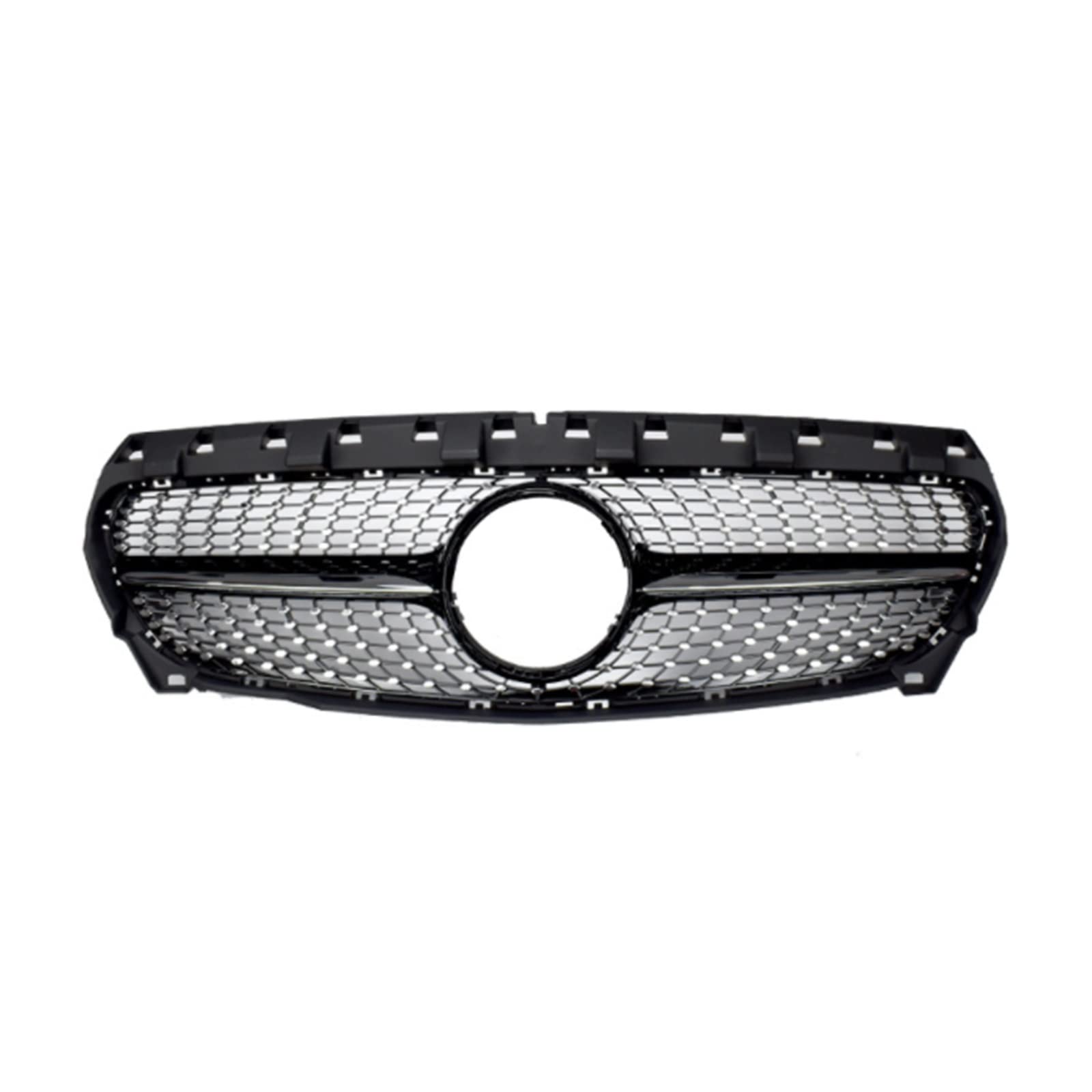 Doppelsteg Nieren Vorne Grill Für Benz CLA Klasse W117 2013-2015 2016 Front Stoßstange Grille Sport Racing Grill GT Stil Diamant Facelift ABS Auto Grill Front(Diamond Black) von Xgupxuc