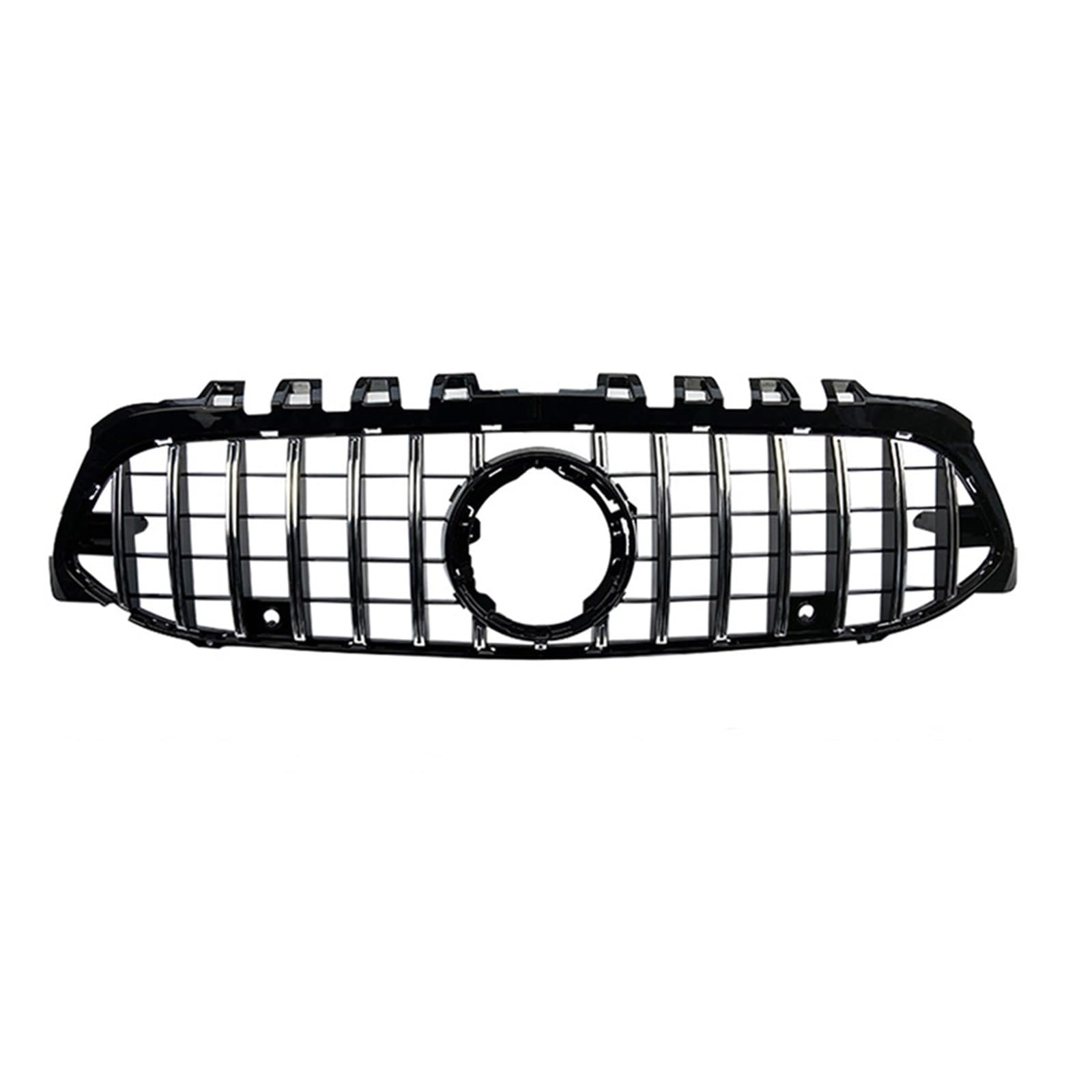 Doppelsteg Nieren Vorne Grill Für Benz CLA W118 2020+ CLA200 CLA260 CLA45 Frontstoßstangengrills Racing Retrofit Grill GT Style Grille Ersatzteile Grill Front(Silber) von Xgupxuc