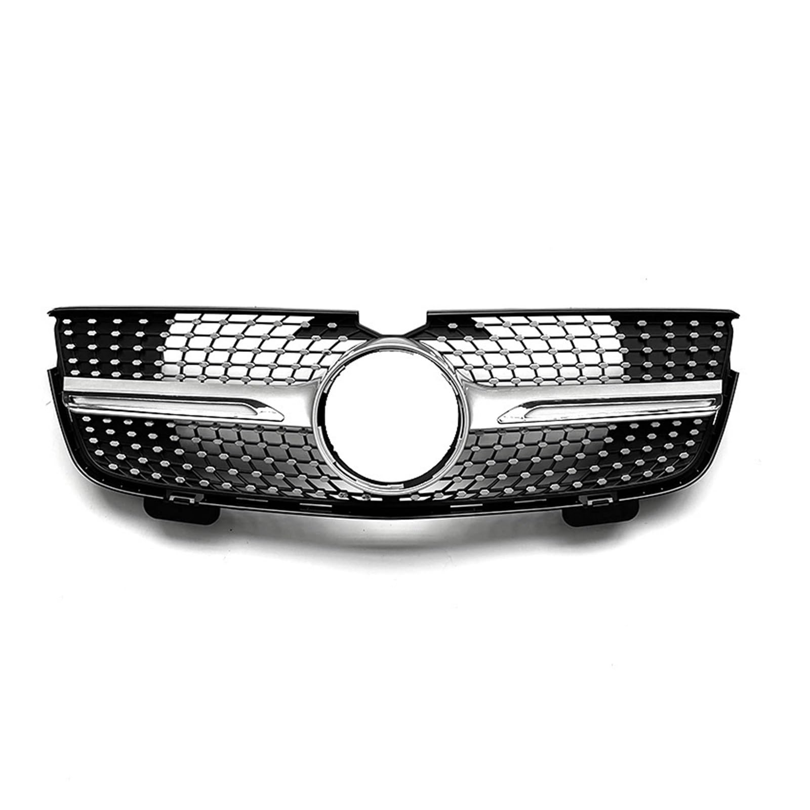 Doppelsteg Nieren Vorne Grill Für Benz GL Klasse X164 GL350 GL450 GL500 GL550 2007-2009 Kühlergrill Frontschürze Racing Grill Tuning Zubehör Grill Front(Silber) von Xgupxuc