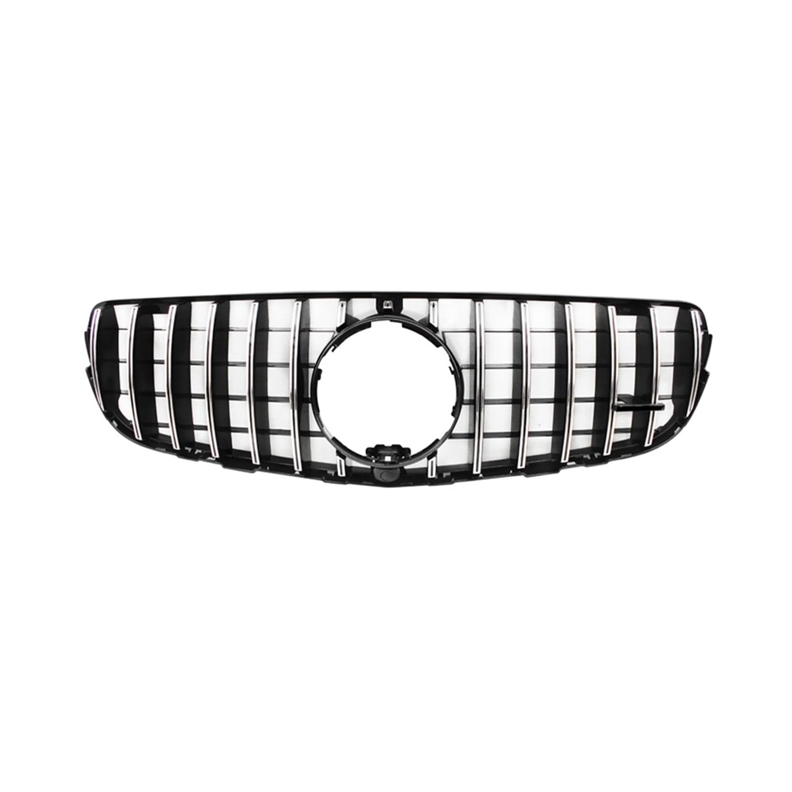 Doppelsteg Nieren Vorne Grill Für Benz GLC W253 X253 C253 2016 2017 2018 2019 GT AMG Racing Style Grill Frontstoßstangengrill Kühlergrill Ersatzteil Grill Front(Silber) von Xgupxuc