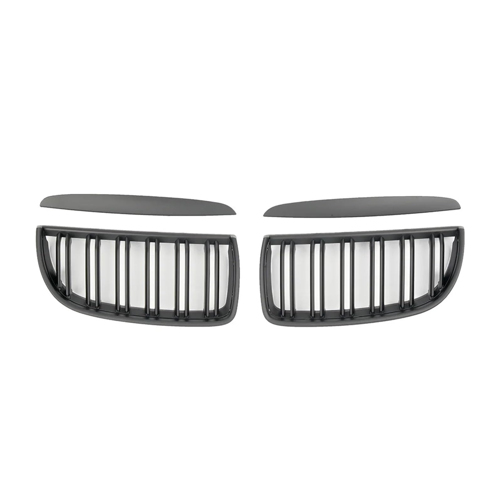 Doppelsteg Nieren Vorne Grill Für E90 E91 3er-Serie 323I 328I 335I 330I 325I 2005-2008 Grill Auto Kühlergrill Nieren Doppellamelle Glanzschwarz ABS-Gitter Grill Front(Matt-schwarz) von Xgupxuc