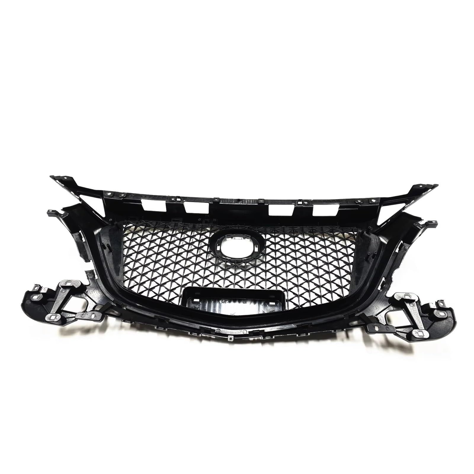 Doppelsteg Nieren Vorne Grill Für Mazda 3 Axela 2017-2018 Kühlergrill Racing Grills Schwarz Glänzend Obere Stoßstange Ansaughaube Kühlergitter Wabengitter Grill Front von Xgupxuc