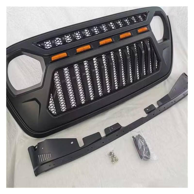 Doppelsteg Nieren Vorne Grill Für Wrangler JK JKU Rubicon Sahara Sport 2007 2008 2009 2010-2017 Grill Racing Grills Stoßstange Mesh Modifizierte Maske Auto Grill Front(2007-2017 D) von Xgupxuc