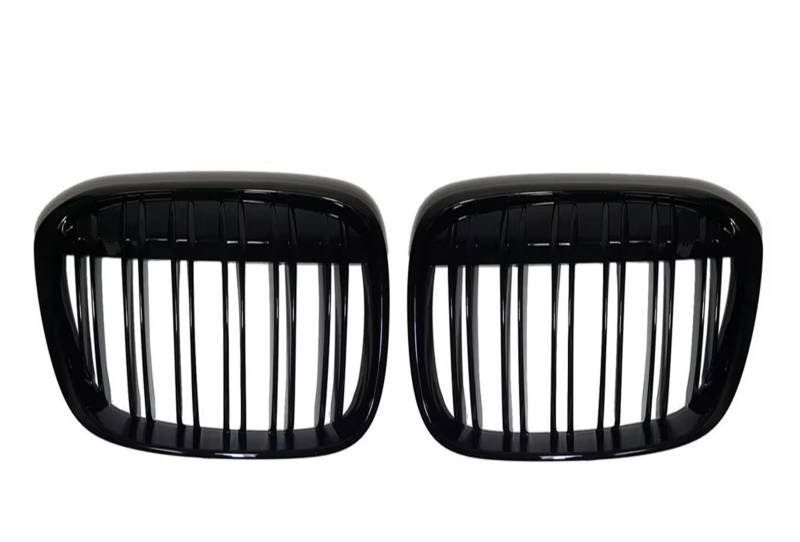 Doppelsteg Nieren Vorne Grill Für X1 F48 F49 2016-2019 XDrive Auto Front Stoßstange Grill Racing Grille Doppel Linie Lamellen Grills 51117383363 51117383364 Grill Front von Xgupxuc