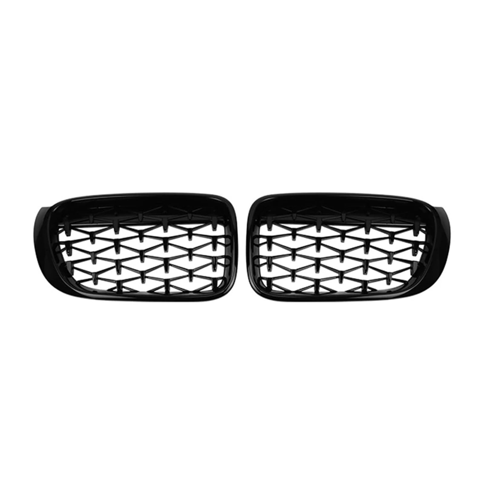 Doppelsteg Nieren Vorne Grill Für X3 X4 F25 F26 2014 2015 2016 2017 Auto Kühlergrill Racing Grills Diamant Nieren Gitter Chrom Meteor Stil Glanz Schwarz Grill Front(Schwarz) von Xgupxuc