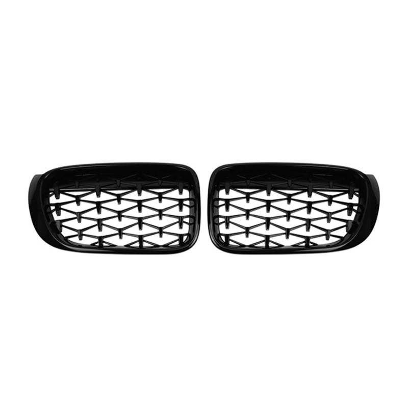 Doppelsteg Nieren Vorne Grill Für X3 X4 F25 F26 2014 2015 2016 2017 Auto Kühlergrill Racing Grills Diamant Nieren Gitter Chrom Meteor Stil Glanz Schwarz Grill Front(Schwarz) von Xgupxuc