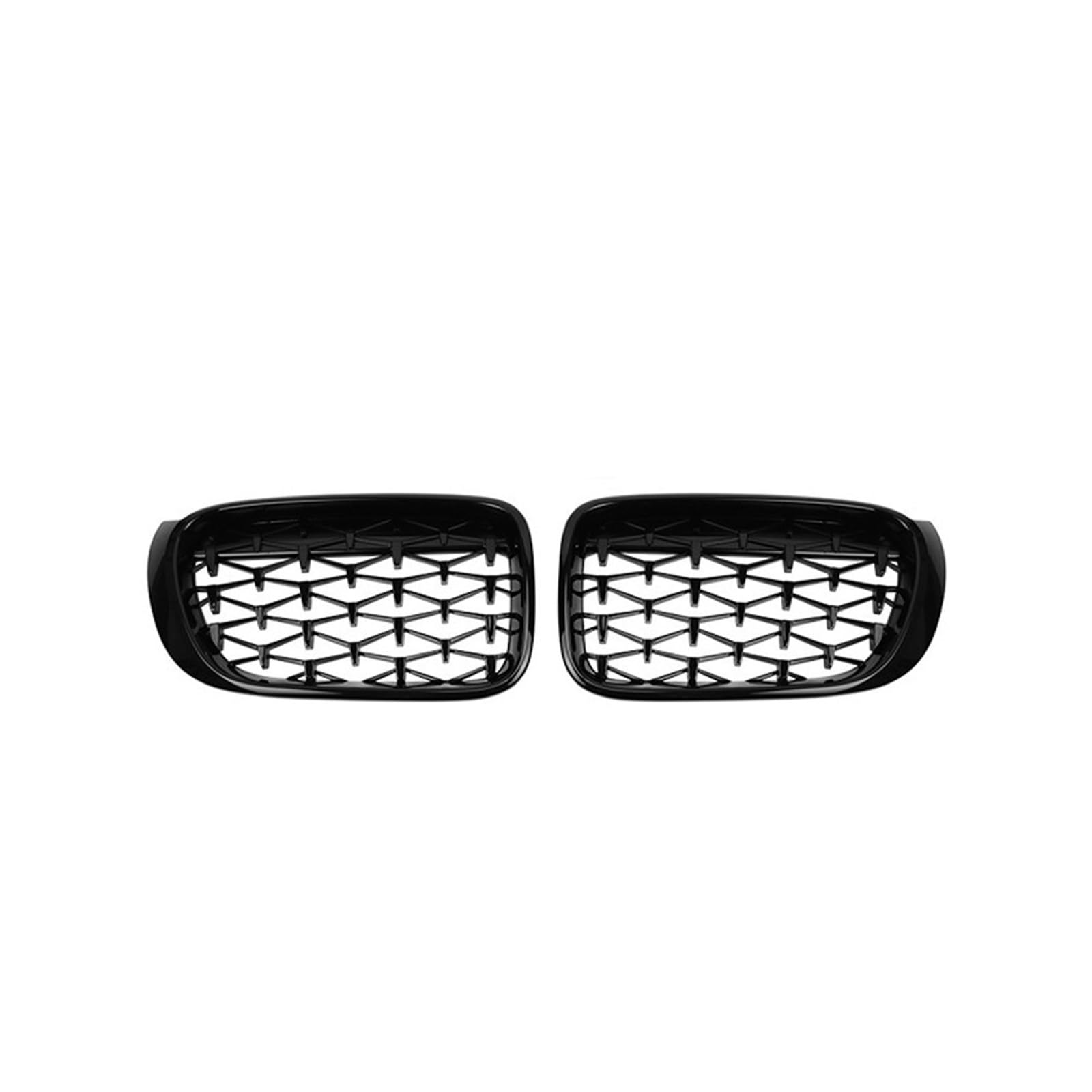 Doppelsteg Nieren Vorne Grill Für X3 X4 F25 F26 2014 2015 2016 2017 EIN Paar Auto Kühlergrill Racing Grills Diamant Nieren Gitter Chrom Meteor Stil Grill Front(Schwarz) von Xgupxuc