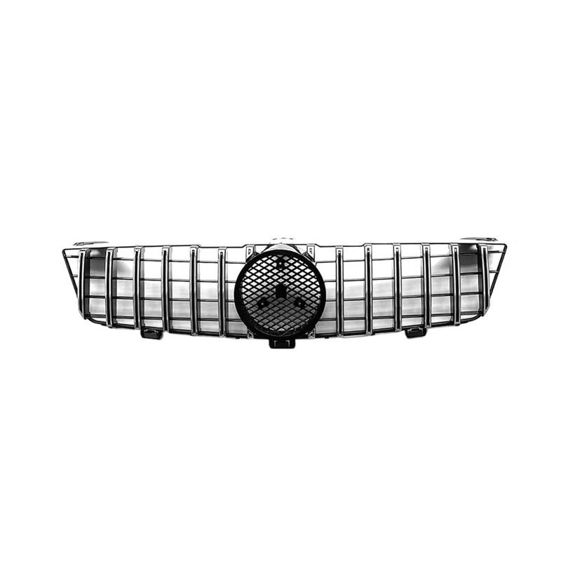 Doppelsteg Nieren Vorne Grill Glänzend Schwarzer Kühlergrill Im GTR-Stil Stoßstangengrill Im Diamant-Stil Für Benz CLS-Klasse W219 2009–2011 CLS350 CLS550 CLS63 AMG Grill Front(GTR-Silver) von Xgupxuc