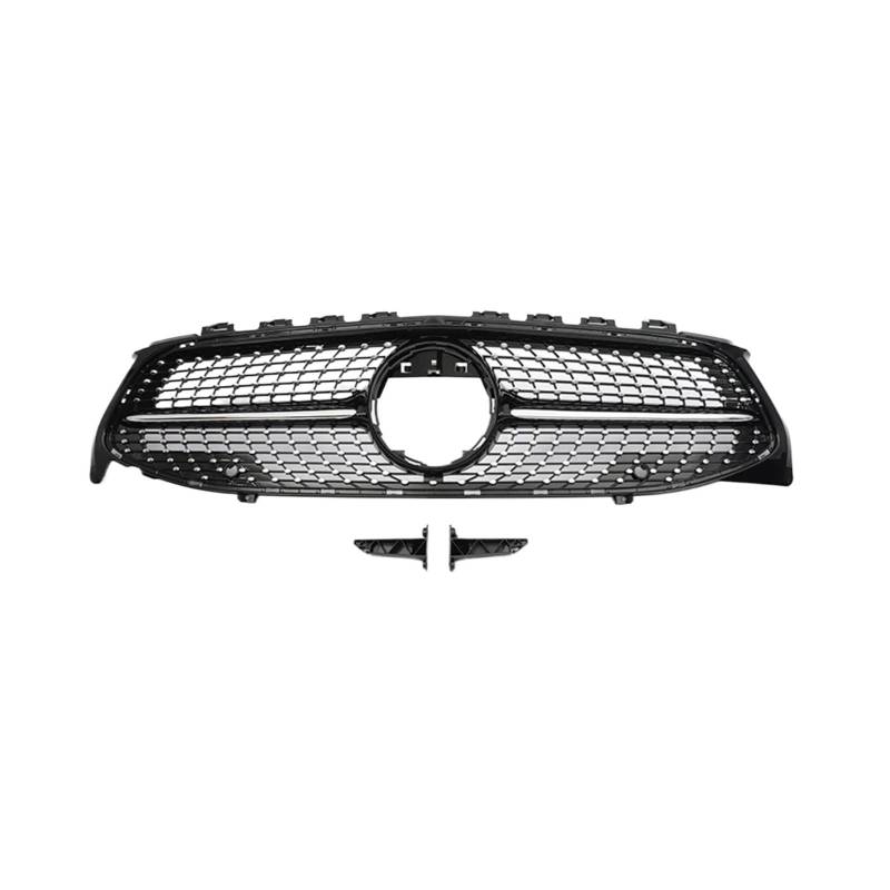 Doppelsteg Nieren Vorne Grill Panamericana GT Diamantgrill CLA35 45 AMG Style Kühlergrill Für Benz CLA Coupé Limousine Shooting Brake W118 X118 C118 180 260 2019-2023 Grill Front(Diamond B WO H) von Xgupxuc