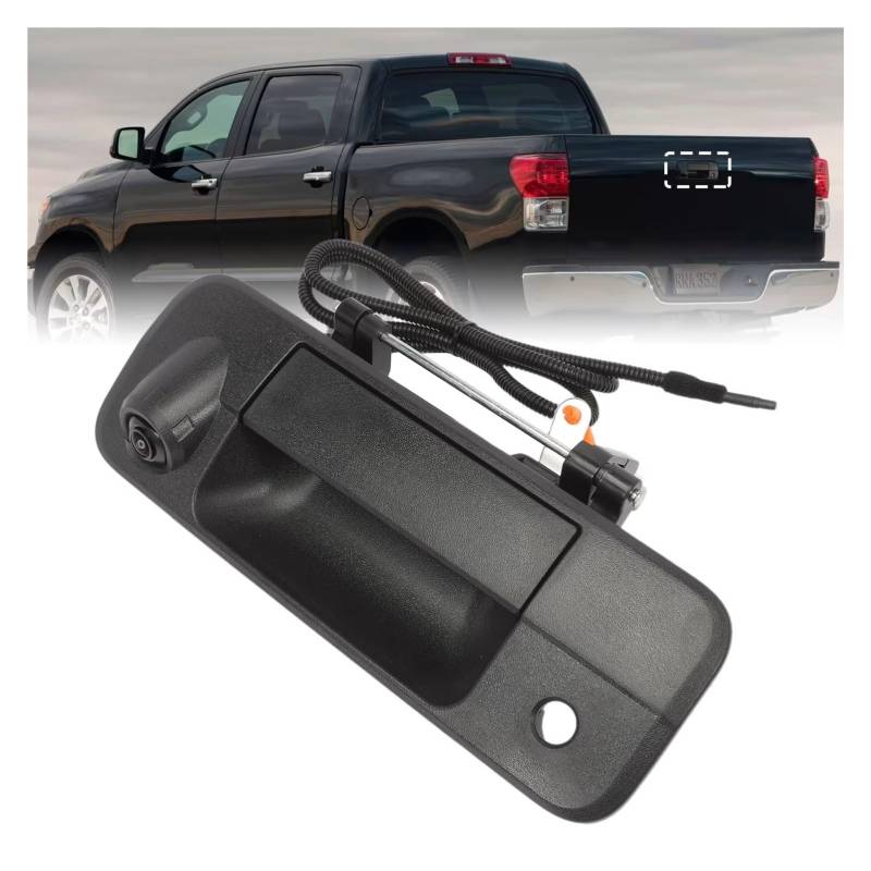 Heckklappenschloss Für Toyota Für Tundra 2007-2013 Backup Kamera Heckklappe Griff Mit Key Lock Zylinder Strukturierte Schwarz 69090-0C051 690900C051 Kofferraumschloss von Xgupxuc