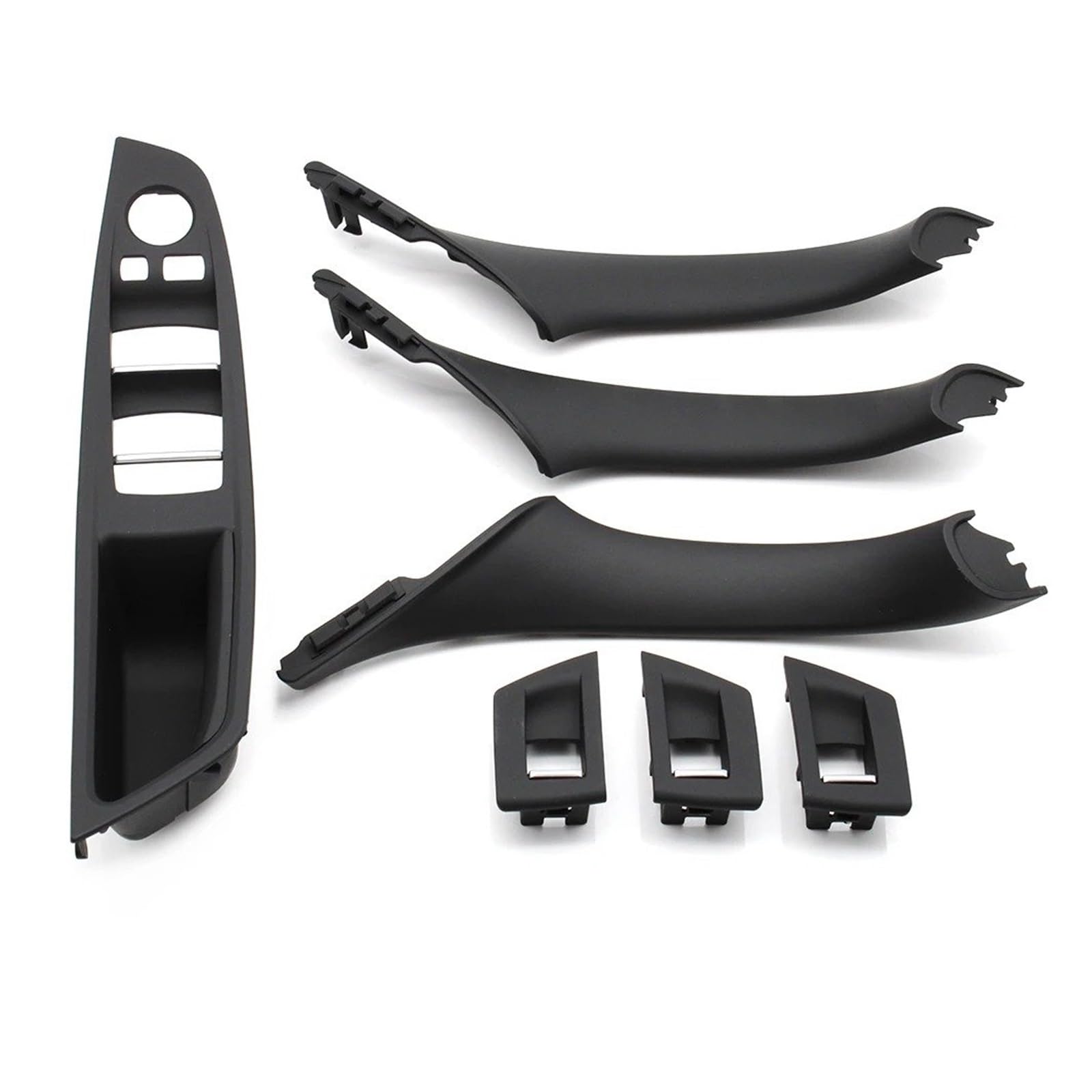 Innen Autoinnentürgriffe Links Stick LHD Beige Schwarz Carbon Faser Auto Innen Tür Griff Pull Set Für 5 Series Für F10 Für F18 523 525 528 Türgriff Innenraum(Model A Black) von Xgupxuc