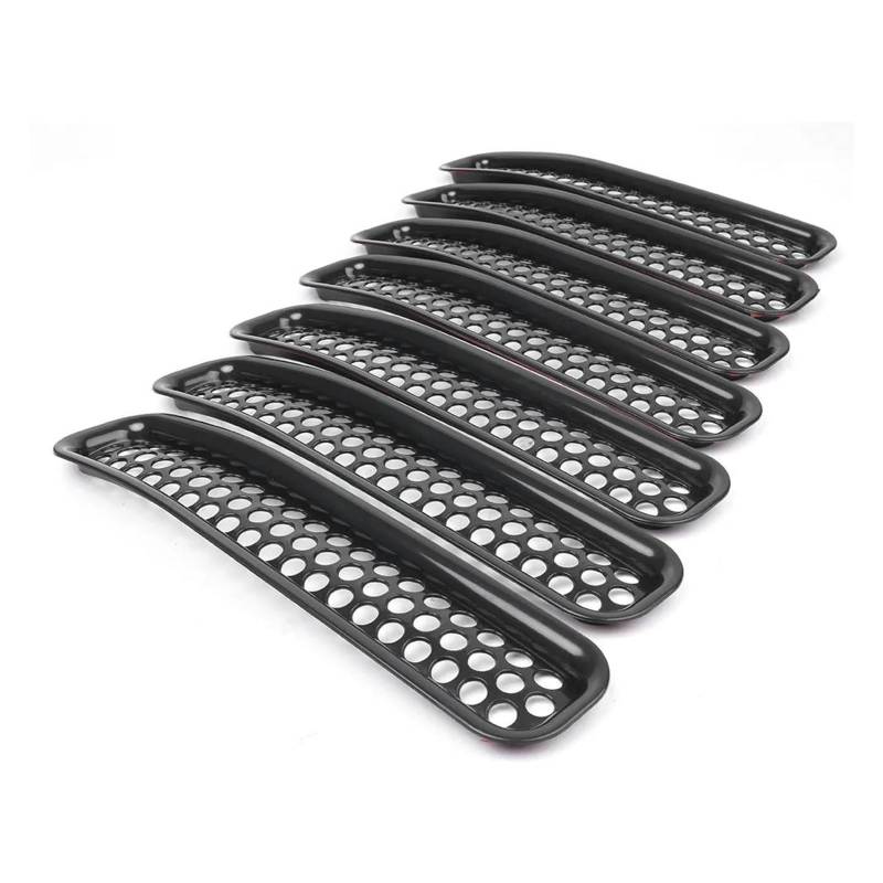 Kühlergitter 7 Stücke Kühlergrill Abdeckungen Einsatz Netz Grill Für Jeep Für Wrangler Für TJ 1997 1998 1999 2000 2001 2002 2003 2004 2005 2006 34cm * 7cm Auto Kühlergrill von Xgupxuc