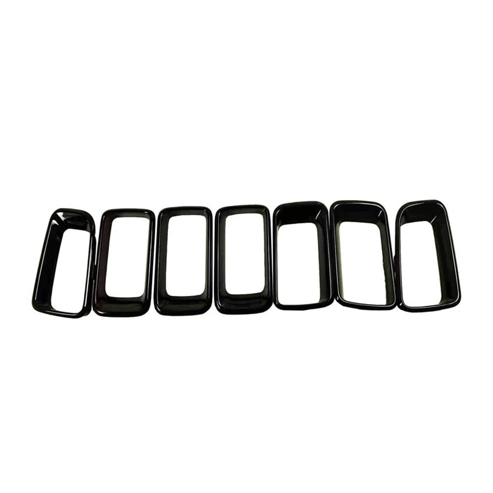 Kühlergitter 7PCS Kühlergrill Einsätze 1-68109865AA Für Jeep Für Kompass 2011-2016 2015 2014 2013 2012 68109865AA Auto Kühlergrill(Baking Finish Black) von Xgupxuc