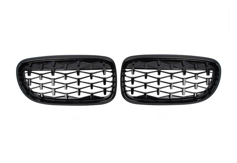 Kühlergitter Auto Front Grills Grille Sport Diamant Für E90 E91 Tuning 3 Serie 2005-2006 2007 2008 2009 2010 2011 2012 Für LCI Für PreLCI Auto Kühlergrill(09-12 Black) von Xgupxuc