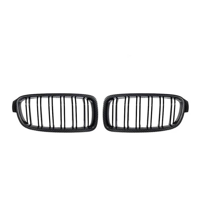 Kühlergitter Für 3er F30 2012-2013 2014 2015 2016 2017 2018 2019 Zubehör F31 Frontgrill Piano Black Dual Line Nierengrill 320i 325i 328 Auto Kühlergrill(Carbon Look) von Xgupxuc