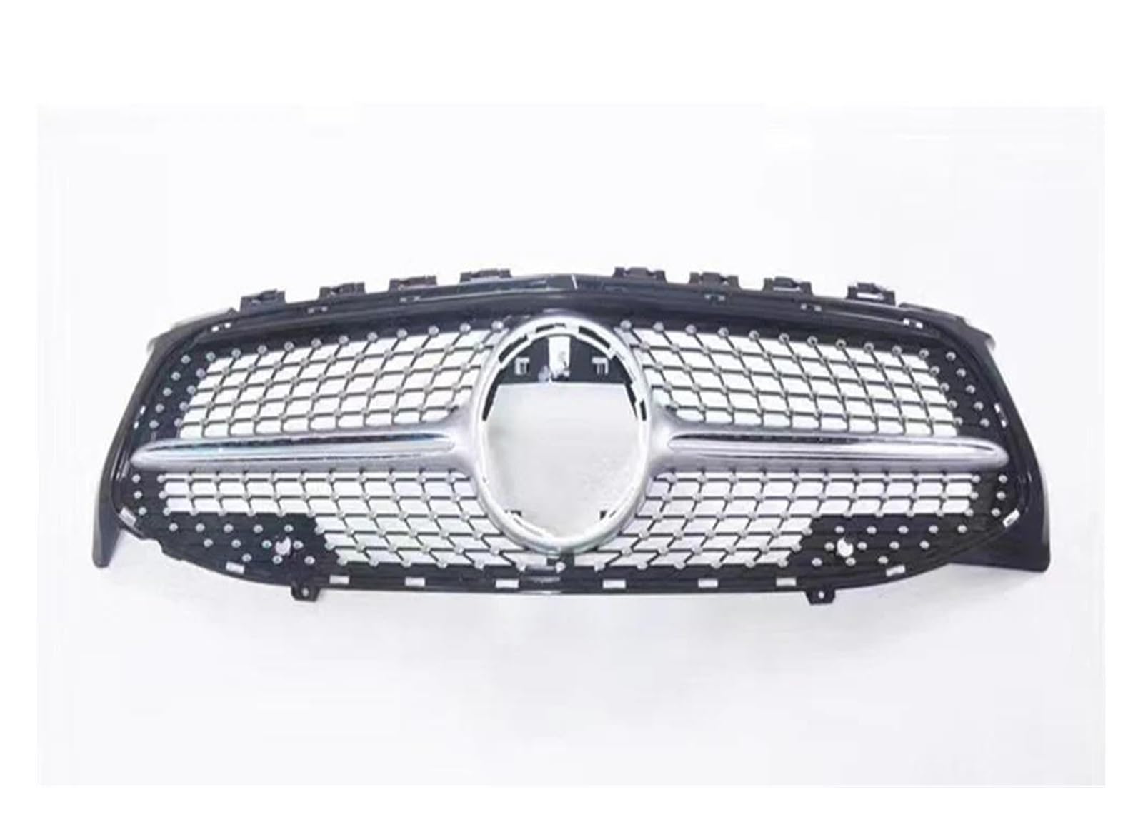 Kühlergitter Für Benz Für CLA C118 W118 2013-2016 2017 2018 2019 2020 2021 2022 180 200 220 CLA260 Facelift Frontgrill Stoßstange Grill GT Diamond Mesh Auto Kühlergrill(Diamond Silver) von Xgupxuc