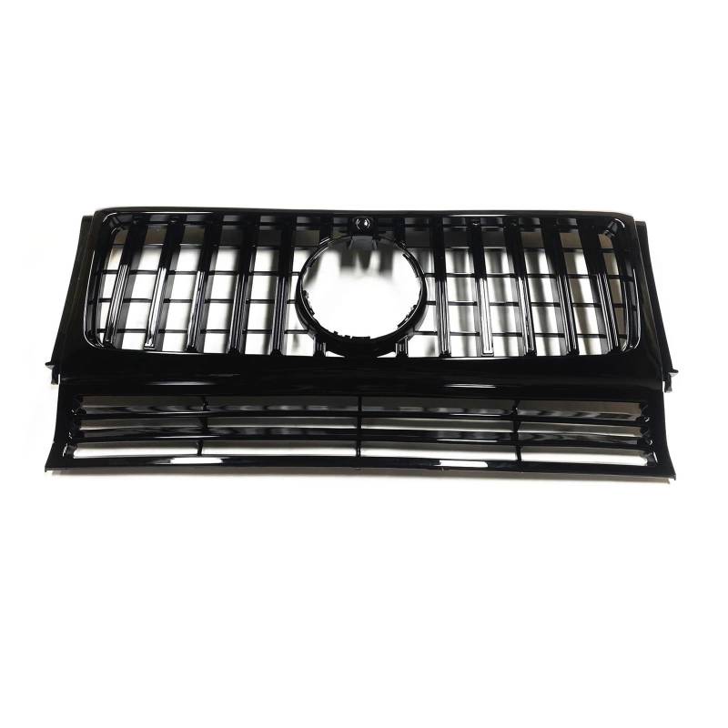 Kühlergitter Für Benz G-Klasse W463 G500 G550 G63 G65 G55 Für AMG 1990–2012 2013 2014 2015 2016 2017 2018 Frontgrill Oberer Stoßfänger Haubengitter Grill Auto Kühlergrill(Schwarz) von Xgupxuc