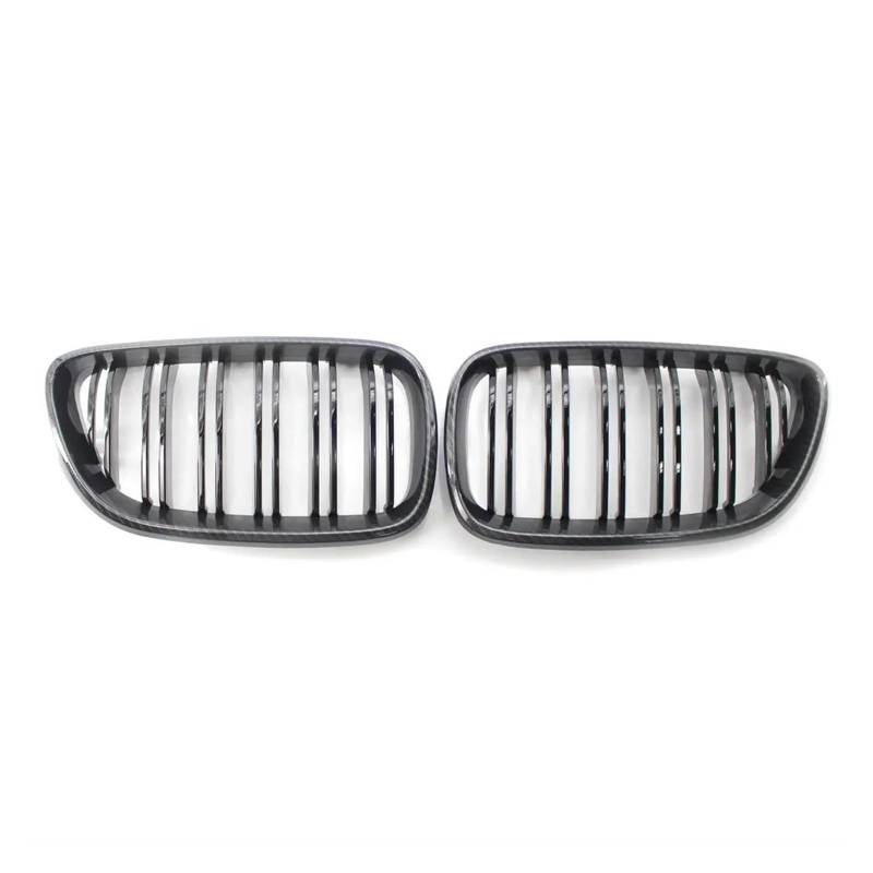 Kühlergitter Für F22 F23 M2 2014 2015 2016 2017 2018 Für 225i 218i 220i Carbon Faser Farbe Dual Lamellen Vorne Haube Nieren Gitter Grill Auto Kühlergrill(Kohlefaser-Optik) von Xgupxuc