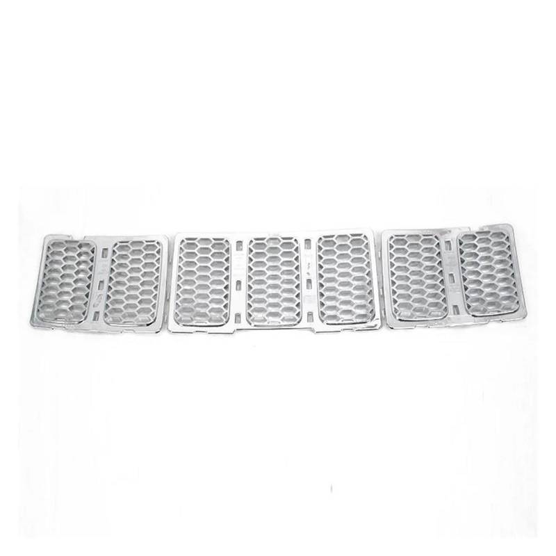 Kühlergitter Racing Grills Für Jeep Für Grand Für Cherokee 2014 2015 2016 2017 2018 2019 + Einsatz Mesh Vent Lünette Ring Outlet Außen Styling Auto Kühlergrill(2014-2016 Chrome) von Xgupxuc