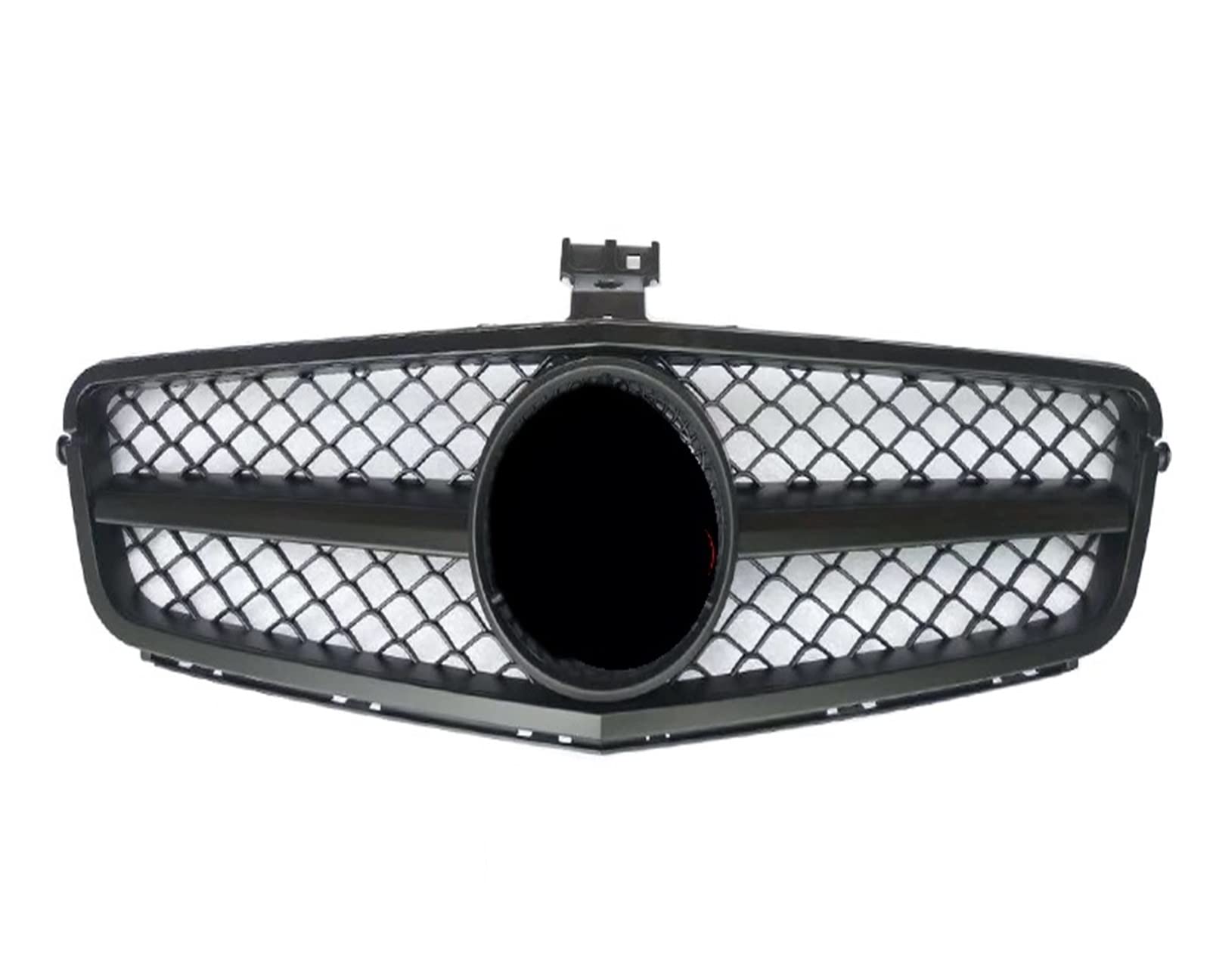 Kühlergitter Rennwagen-Frontgrill Für Benz C-Klasse W204 C180 C200 C300 C350 2008 2009 2010 2011 2012 2013 2014 Für AMG C63-Stil Auto Kühlergrill(Matt-schwarz) von Xgupxuc