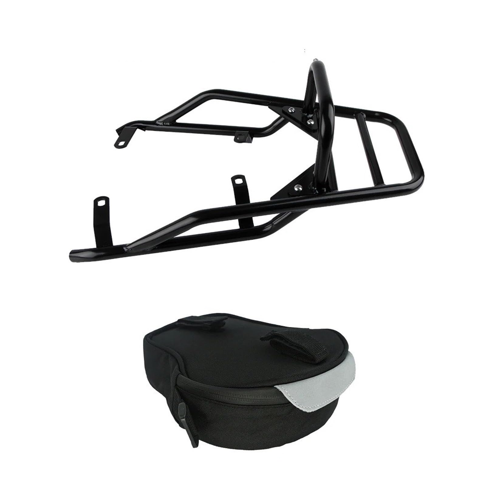 Motorrad-Heckgepäck Motorrad Gepäckträger Für RNINET Für Scrambler R Für Nine T R9T 9 T Für Racer Motorrad Hinten Sitz Gepäck Rack Passagier Griff Grip Zurück Sitz Rückenlehne(Rack and Bag) von Xgupxuc