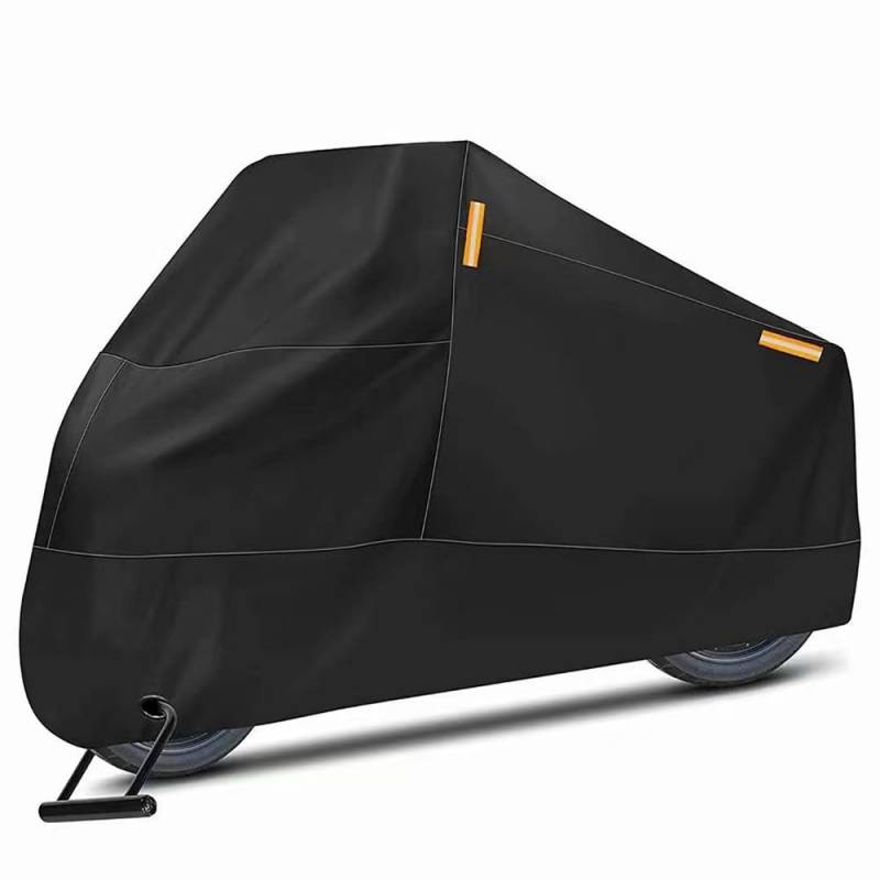 XhangTech 210D Oxford Tuch Ganzjahres Universal Motorradabdeckung Wasserdicht Sonnenschutz Reflektierend Schloßlöcher Aufbewahrungstasche (2XL) von XhuangTech