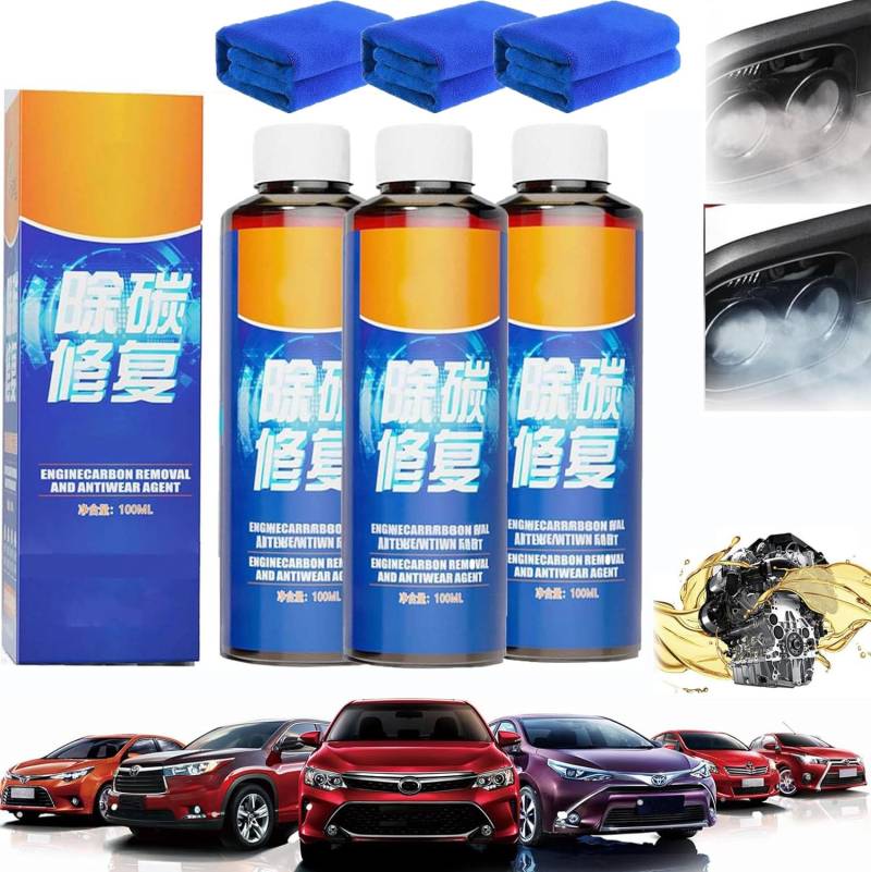 Engine Carbon Removal Repair Agent,Highly Effective Engine Anti-Wear Protectant,High-Efficiency Engine Anti-Wear Agent Protector,Carbon Removal and Repair Oil,Noise Reduction,Anti-Shaking (3 Pcs) von XiChiu