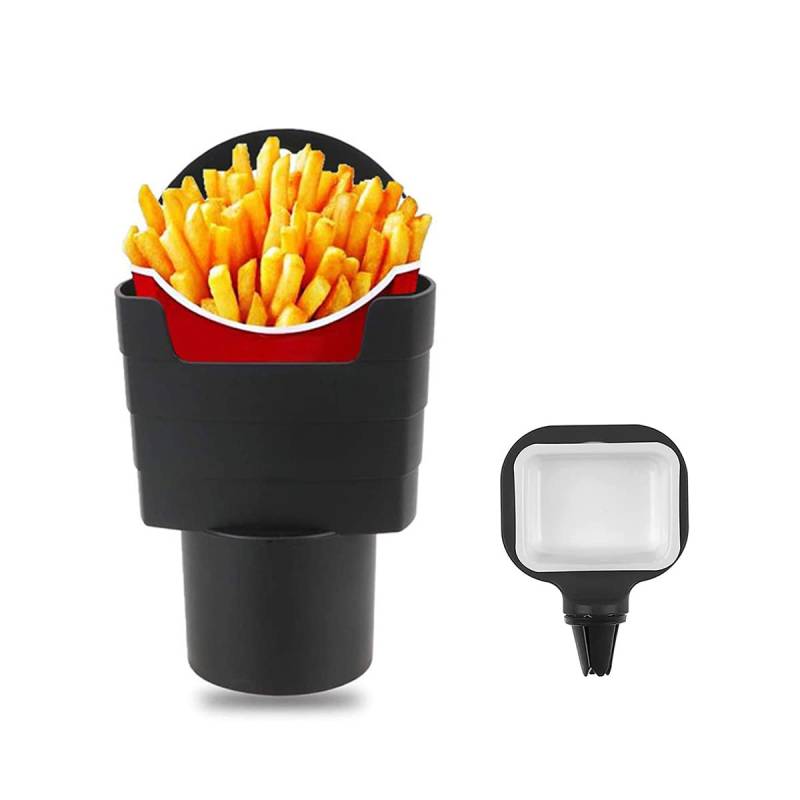 XiXiRan Pommes Halter, Pommes Frites Rack, Pommes im Auto, Pommesständer, Saucenhalter im Auto, Pommes Frites Kunststoff Ständer Halter, Pommes-Becherhalter, Auto Soßenhalter, Auto Innenausstattung von XiXiRan