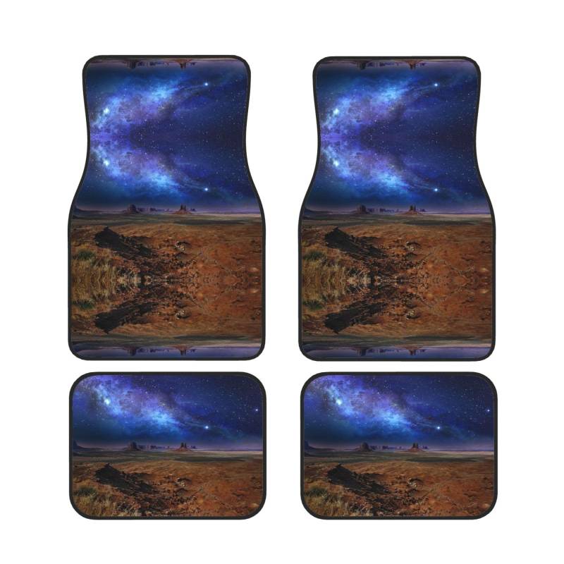 Desert Monument Valley Landscape Universal Auto Fußmatten Set von 4 Stück – vorne & hinten Universal-Matte Innenraum Automatten für Autos, SUV, LKW & Van, rutschfest, Einheitsgröße von Xianhziq