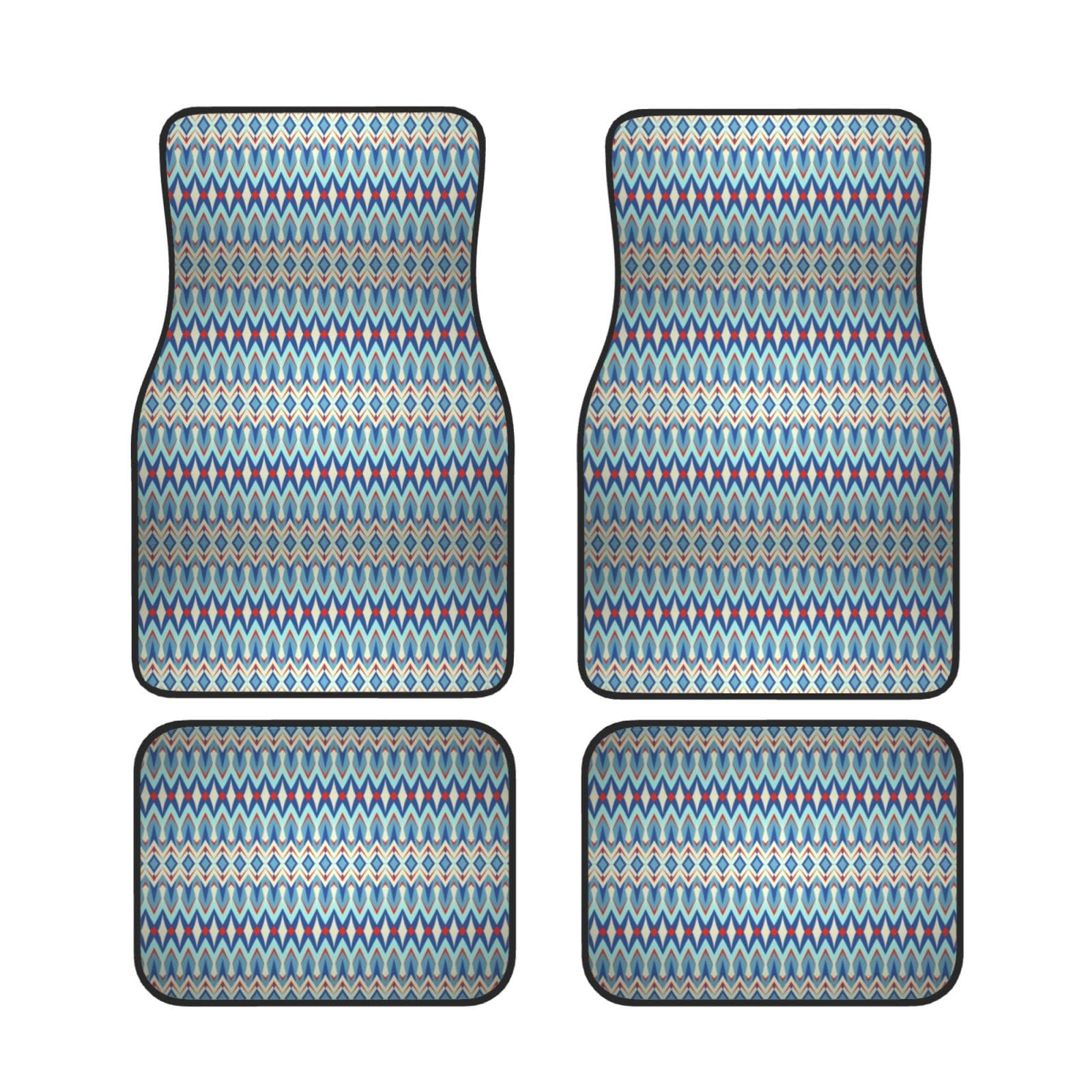 Diamonds Patterns Universal Auto Fußmatten Set von 4 Stück – vorne & hinten Universal-Matte Innenraum Automatten für Autos, SUV, LKW & Van, rutschfest, Einheitsgröße von Xianhziq