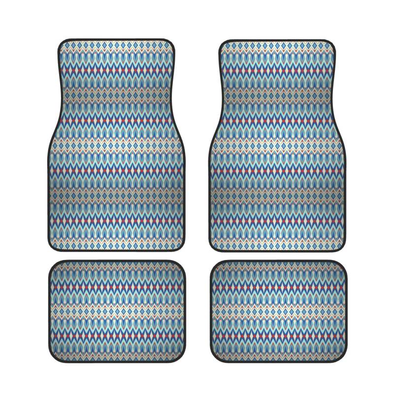 Diamonds Patterns Universal Auto Fußmatten Set von 4 Stück – vorne & hinten Universal-Matte Innenraum Automatten für Autos, SUV, LKW & Van, rutschfest, Einheitsgröße von Xianhziq