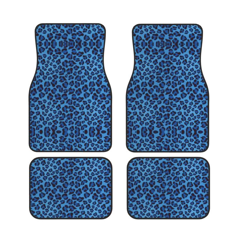 Leopard Skin Animal Universal Auto Fußmatten Set von 4 Stück – vorne & hinten Universal-Matte Innenraum Automatten für Autos, SUV, LKW & Van, rutschfest, Einheitsgröße von Xianhziq