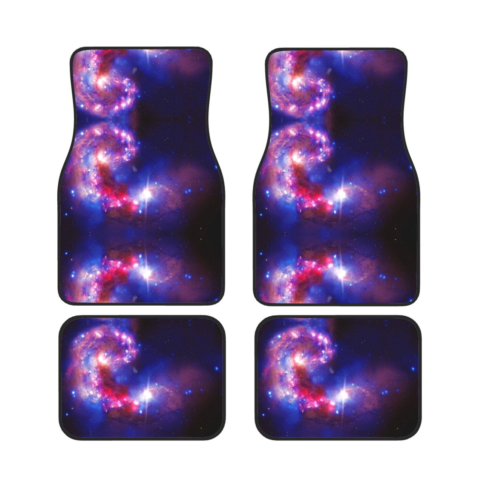 Universe Starry Stars Universal Auto Fußmatten Set von 4 Stück – vorne & hinten Universal-Matte Innenraum Automatten für Autos, SUV, LKW & Van, rutschfest, Einheitsgröße von Xianhziq